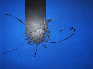 peinture bleue noire