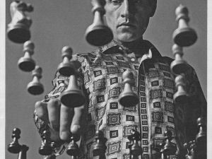 joueur d'échecs photo noir et blanc