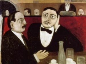 Tullio Garbari: Les intellectuels dans la Rotonde, 1916.